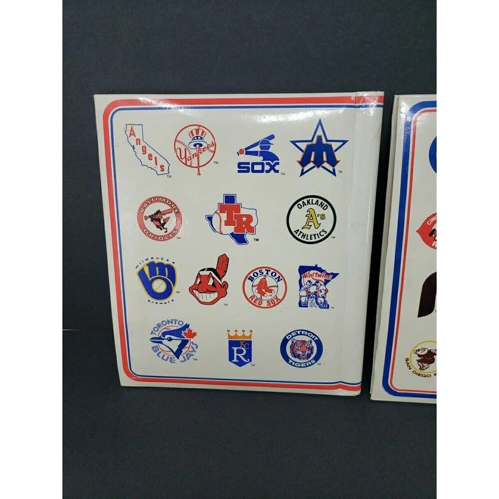 American & National League Baseball Sticker Albums MLB Vintage 1983 Imperial Toy